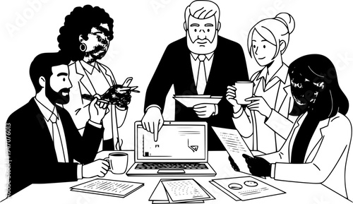 business man and woman working together