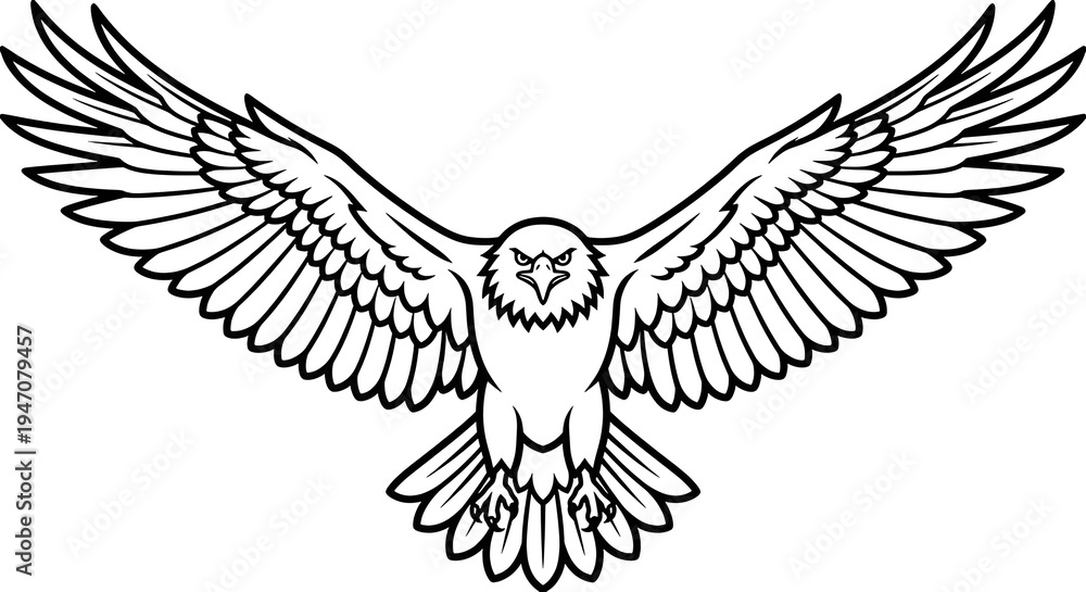 Fototapeta premium eagle with wings