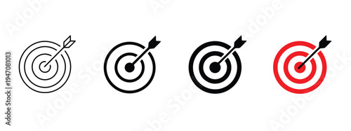 Business and Strategy Target Icon – Focus, Success, and Achievement Symbol