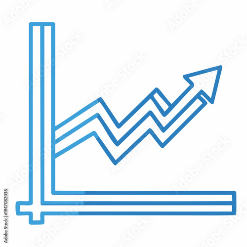 A modern vector illustration showcasing a dynamic upward trend line graph, symbolizing business growth, financial success, market increase, and positive statistical progress, perfect for corporate
