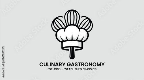 Culinary Gastronomy Chef Hat Logo Design.