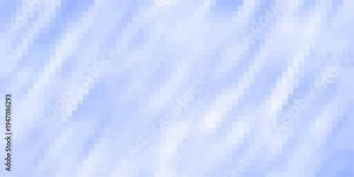 Soft pixelated abstract background in light blue and white with diagonal streaks and a gentle, airy feel for serene digital art and clean design