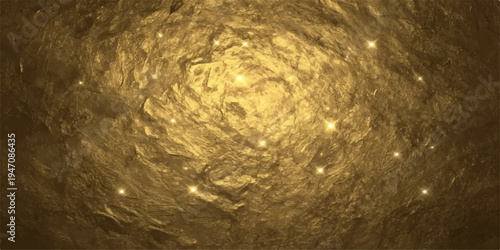 An abstract golden background of light textures a 3d globe sphere within a deep blue space universe featuring a global world map design