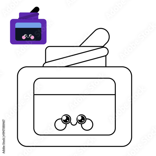 Stationery. Children's illustrations. Coloring book. Ink.