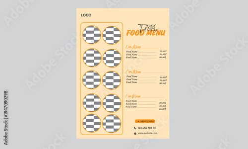 Restaurant food menu design template 