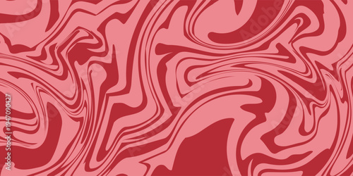 Meat steak texture, salmon pattern. Beef, pork meat and tuna line vector background, editable stroke. Marble liquid waves background.