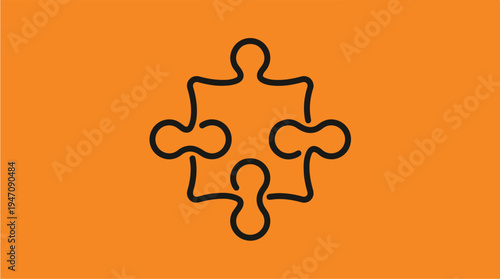 Puzzle Pieces Connected Together Forming a Whole.