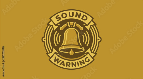 Sound Warning Bell Icon Graphic Design.