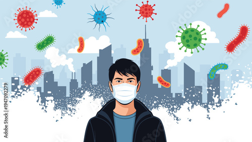 Sketch style illustration of student with backpack running up stairs towards shining golden trophy on white background.