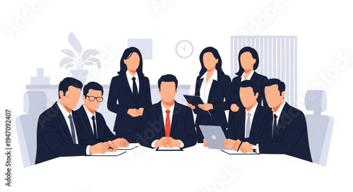 group of business people in office