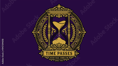 Vintage Hourglass Symbolizing the Passage of Time.