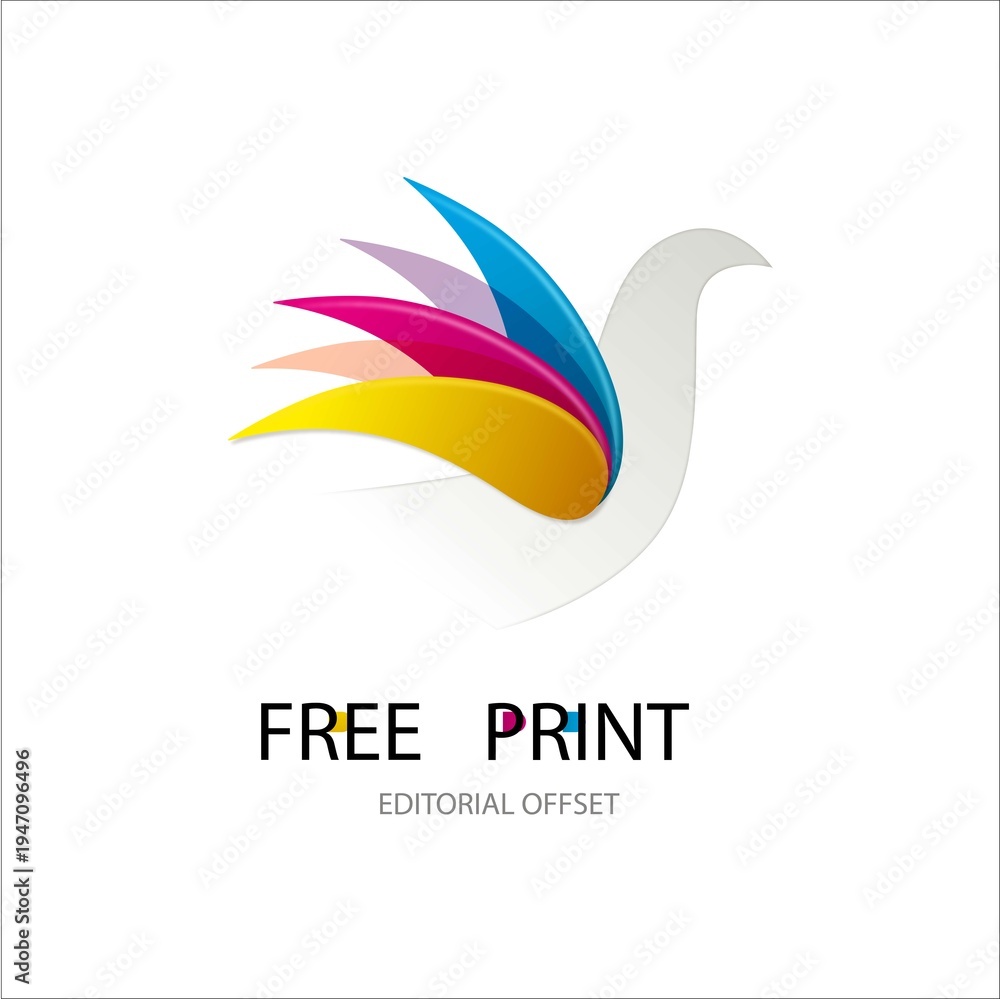 Obraz premium Abstract vector logo design with creative business and nature elements