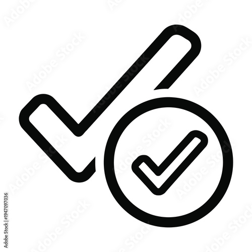 Checkmarks verification approved symbol