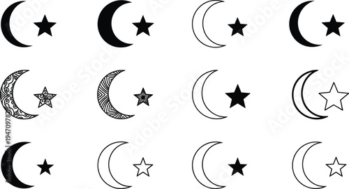 Vector collection of black hardware tool icons featuring wrenches screwdrivers hammer pliers and gears for industrial repair maintenance and construction project isolated on white background