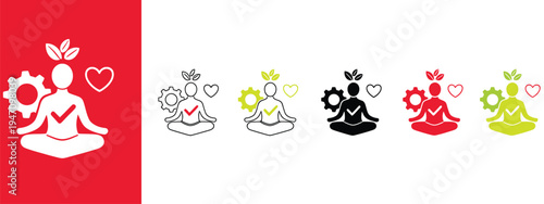 Stress management illustration, relaxation strategies, coping methods, mental health support, emotional wellbeing, therapy and mindfulness concept.