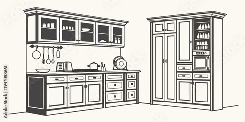 A spacious kitchen with a large refrigerator and ample storage space.