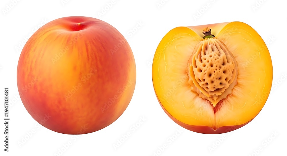 Fototapeta premium Fresh Peach Fruit