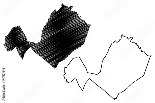 San Francisco del Oro municipality (Free and Sovereign State of Chihuahua, Mexico, United Mexican States) map vector illustration, scribble sketch map