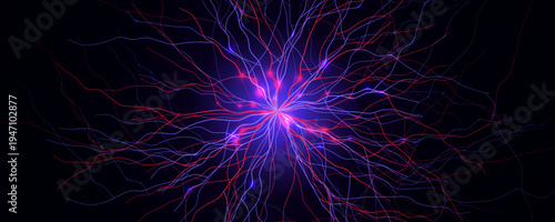 Blood Vessel Vein Wireframe Background, Micro Vascular Veins Lines Structure, Cardio Surgery Medicine Concept. Medical Endovascular Neurovascular Science Therapy Graphic. Vector Illustration.