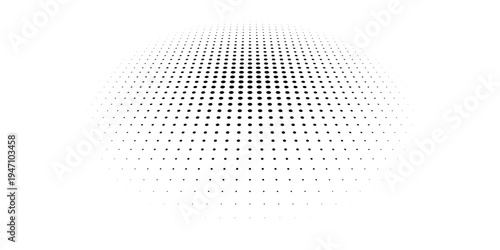 Abstract dotted vector background. Halftone effect. Circle dotted background or icon. Spiral with perspective.
