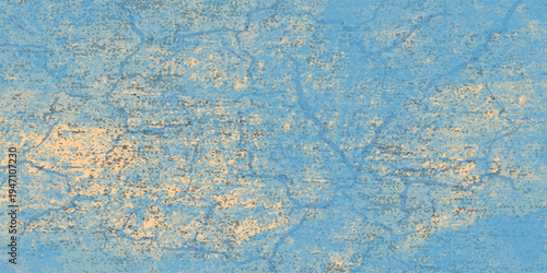 background of a blue wall with black moss paint, taken from the front. eps 10