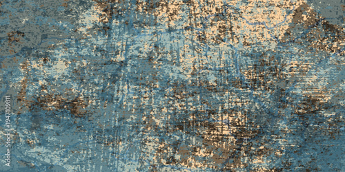 background of a blue wall with black moss paint, taken from the front. eps 10