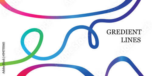 Vibrant interconnected loops with illegible text