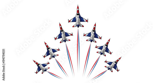 Military Jets Fly Formation.