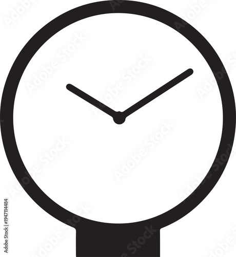 Minimalist Table Clock Silhouettes Icon