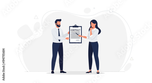 Business partners signing a contract agreement, teamwork and partnership concept