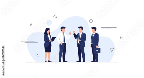 Business Team Discussing Ideas in a Modern Office Setting