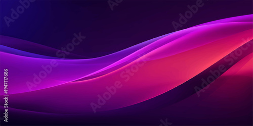 A vibrant abstract purple and pink background features bright flowing waves and colorful motion lines in a light textured vector design for a modern wallpaper backdrop