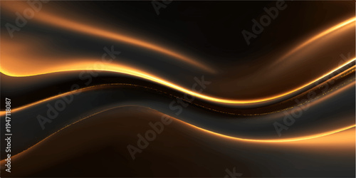 Abstract glowing background featuring smooth blue silk waves and flowing satin textures in a soft liquid motion design