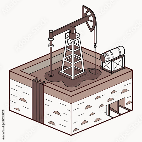An oil pump on a drilling site