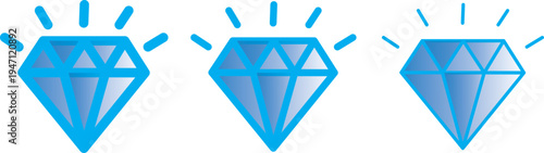 Diamond gemstone icon set vector for web and mobile app. diamond gems sign and symbol black style silhouette. Ring box icon. simple thin line icon vector illustration pack
Diamond gemstone icon set v
