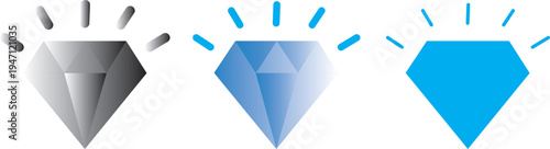 Diamond gemstone icon set vector for web and mobile app. diamond gems sign and symbol black style silhouette. Ring box icon. simple thin line icon vector illustration pack
Diamond gemstone icon set v
