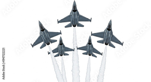 Military Jets Fly Formation.