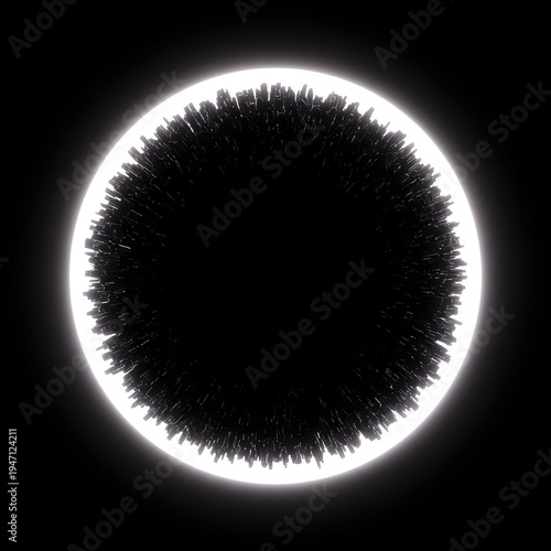 Abstract dark point pulling light inward, symbolizing extreme density, infinite gravitational force, and spacetime collapse, conceptual, dark matter, vortex