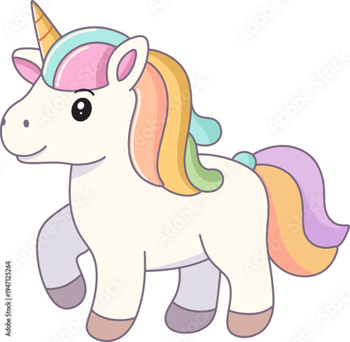 Cute Unicorn Fairytale Fantasy Illustration