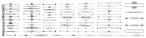 Foto Set of decorative divider elements