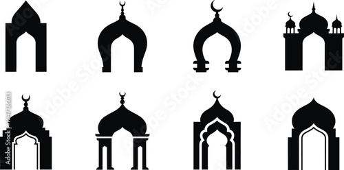 Islamic architecture silhouettes