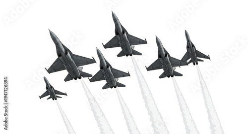 Military Jets Flying Formation.