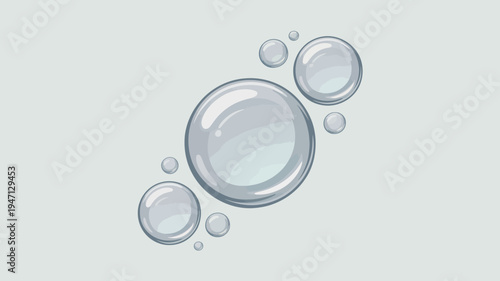 An illustrative image displays a collection of translucent bubbles varying in size against a pale gray background high quality professional detailed modern elegant stylish clean crisp