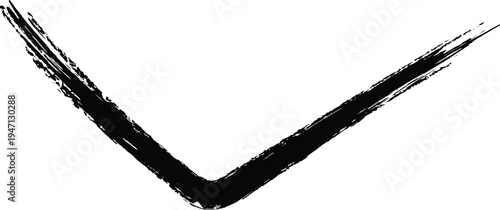 Black checkmark symbol, isolated on white background, tick sign