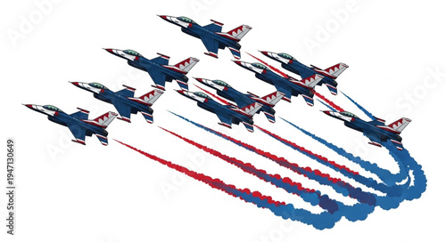 Military jets flying in formation.