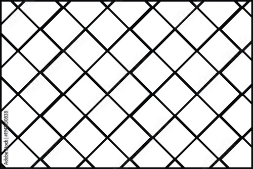 Black and white seamless chain link fence wire mesh pattern vector illustration for metal grid texture design