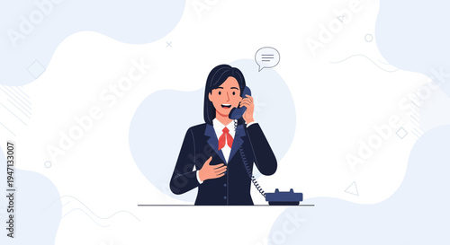 Businesswoman on Phone, Customer Service, Communication, Professional Support