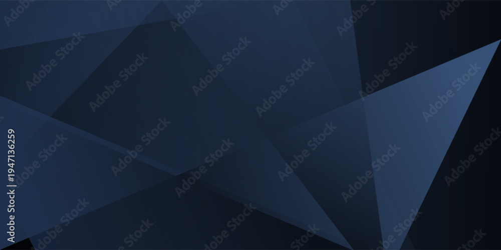 Obraz premium Modern black blue abstract background. Minimal. Color gradient. Dark. Web banner. Geometric shape. 3d effect. Lines stripes triangles.
