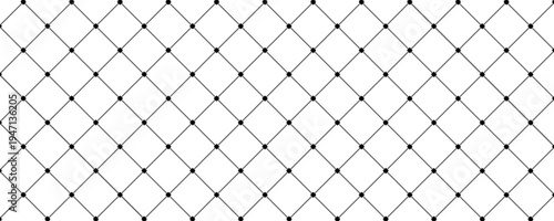 Planer page with dotted grid. Seamless checkered paper texture. Retro bullet journal notebook background. Simple square graph pattern. School math sheet wallpaper. Vector repeating workbook template