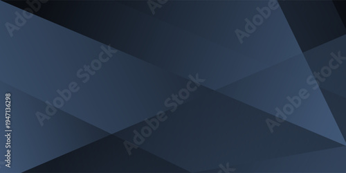 Modern black blue abstract background. Minimal. Color gradient. Dark. Web banner. Geometric shape. 3d effect. Lines stripes triangles.